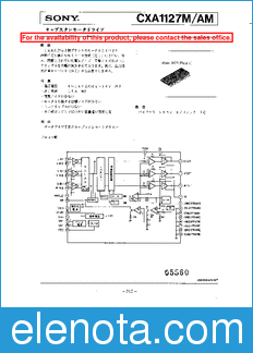 Sony Semiconductor CXA1127M/AM datasheet