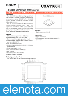 Sony Semiconductor CXA1166K datasheet