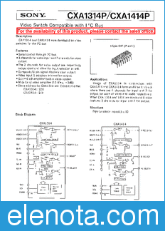 Sony Semiconductor CXA1314P datasheet