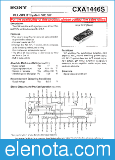 Sony Semiconductor CXA1446S datasheet