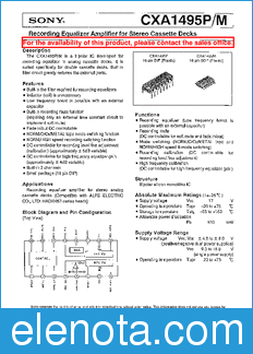 Sony Semiconductor CXA1495P/M datasheet