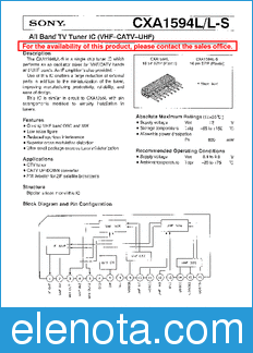 Sony Semiconductor CXA1594L datasheet