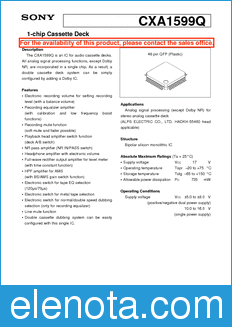 Sony Semiconductor CXA1599Q datasheet