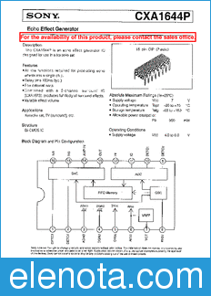 Sony Semiconductor CXA1644P datasheet