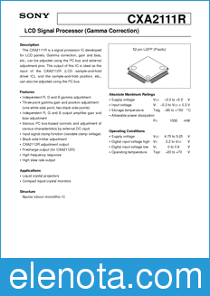 Sony Semiconductor CXA2111R datasheet