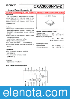 Sony Semiconductor CXA3008N-1/-2 datasheet