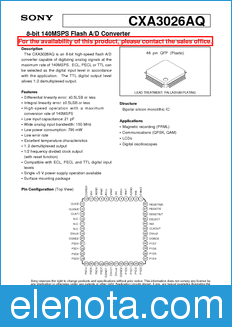 Sony Semiconductor CXA3026AQ datasheet