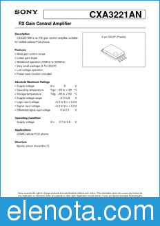 Sony Semiconductor CXA3221AN datasheet
