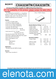 Sony Semiconductor CXA3238TN datasheet