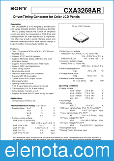 Sony Semiconductor CXA3268AR datasheet