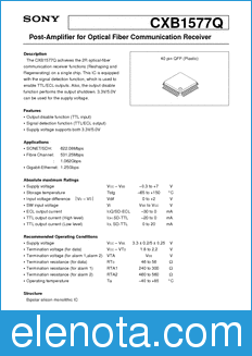 Sony Semiconductor CXB1577Q datasheet