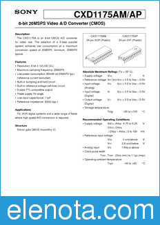 Sony Semiconductor CXD1175AM datasheet