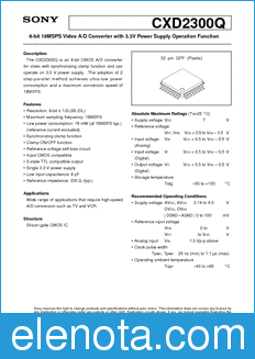 Sony Semiconductor CXD2300Q datasheet
