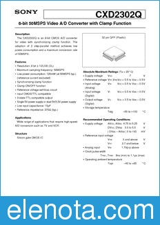 Sony Semiconductor CXD2302Q datasheet