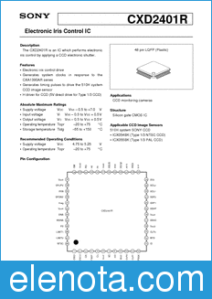 Sony Semiconductor CXD2401R datasheet
