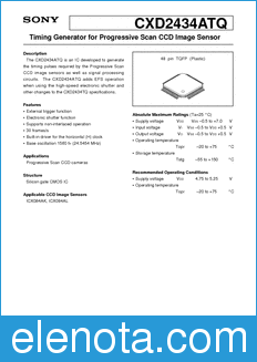 Sony Semiconductor CXD2434ATQ datasheet