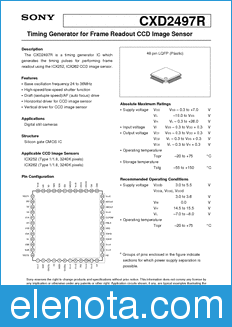 Sony Semiconductor CXD2497R datasheet