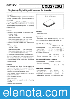 Sony Semiconductor CXD2720Q datasheet