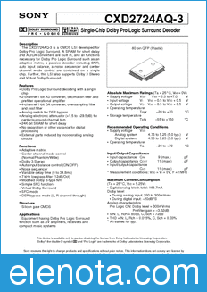Sony Semiconductor CXD2724AQ-3 datasheet