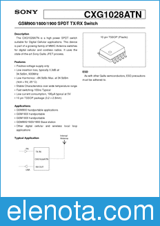 Sony Semiconductor CXG1028ATN datasheet