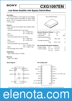 Sony Semiconductor CXG1097EN datasheet