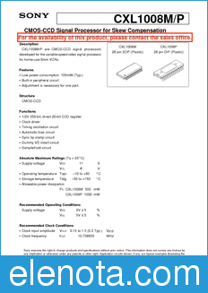 Sony Semiconductor CXL1008M/P datasheet