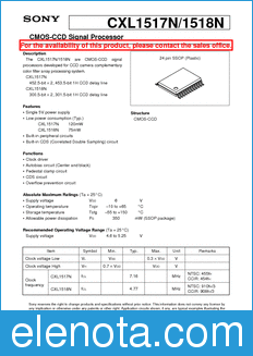 Sony Semiconductor CXL1518N datasheet