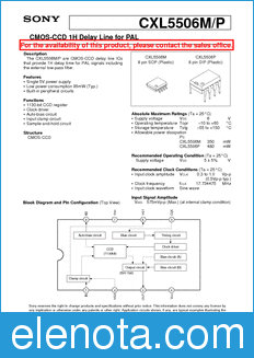 Sony Semiconductor CXL5506M/P datasheet