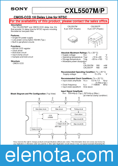 Sony Semiconductor CXL5507M/P datasheet