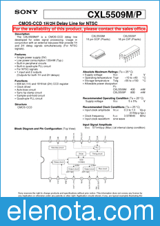 Sony Semiconductor CXL5509M/P datasheet