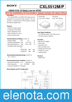 Sony Semiconductor CXL5512M/P datasheet