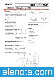 Sony Semiconductor CXL5513M/P datasheet