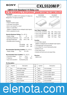 Sony Semiconductor CXL5520M/P datasheet