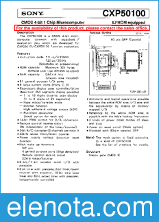 Sony Semiconductor CXP50100 datasheet