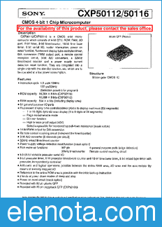 Sony Semiconductor CXP50116 datasheet