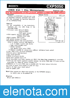 Sony Semiconductor CXP5050 datasheet