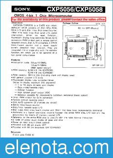Sony Semiconductor CXP5056 datasheet
