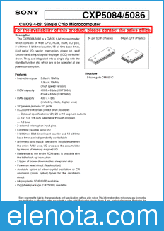 Sony Semiconductor CXP5084 datasheet