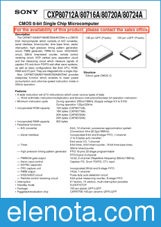 Sony Semiconductor CXP80712A datasheet