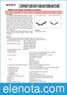 Sony Semiconductor CXP80716B datasheet