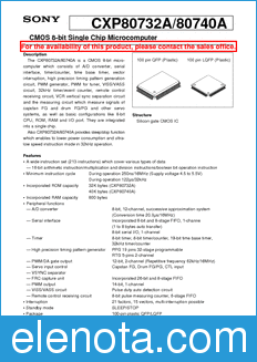 Sony Semiconductor CXP80732A datasheet