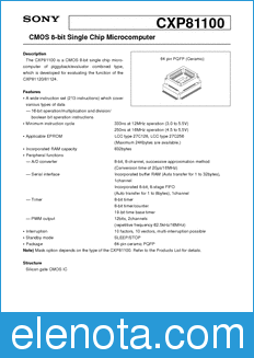 Sony Semiconductor CXP81100 datasheet