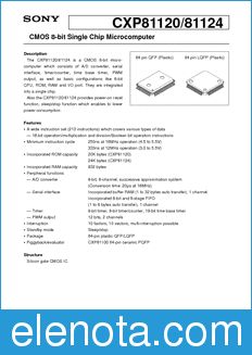 Sony Semiconductor CXP81120 datasheet
