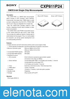Sony Semiconductor CXP811P24 datasheet
