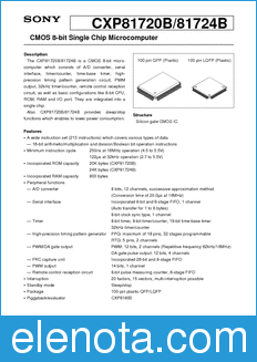 Sony Semiconductor CXP81720B datasheet
