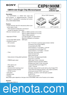 Sony Semiconductor CXP81900M datasheet