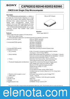 Sony Semiconductor CXP82032 datasheet