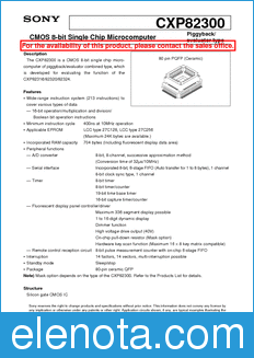 Sony Semiconductor CXP82300 datasheet