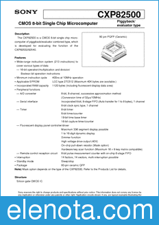 Sony Semiconductor CXP82500 datasheet