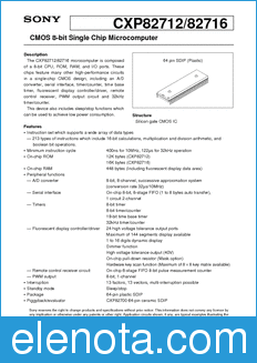 Sony Semiconductor CXP82712 datasheet